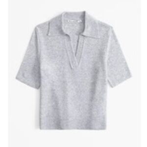 Abercrombie & Fitch Notch-Neck Sweater Tee - S